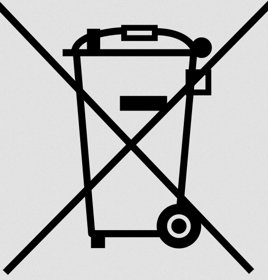 Crossed garbage can symbol Crossed garbage can symbol
